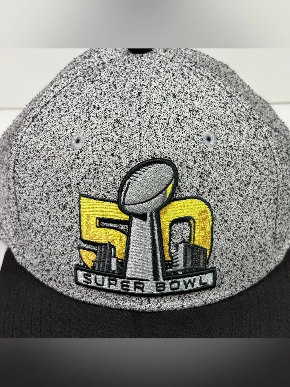Super Bowl 50 Hat New Era 9FIFTY Snapback Men's OSFA Gray Black NFL Broncos